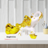 The Global Store - elephant statue - attached trolly at back made of marble dust coated with white and golden paint - depth