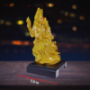 The Global Store - shiv ji family statue - bal ganesh ji sitting on the lap in golden color and smooth body finish - depth